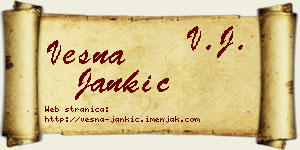 Vesna Jankić vizit kartica